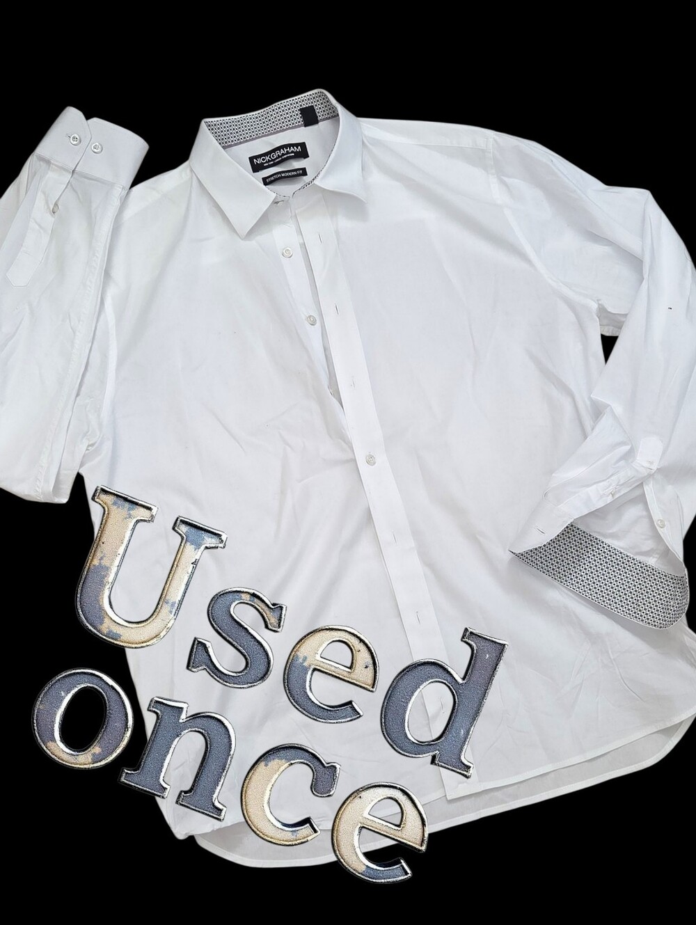 *1612 Nick Graham button down shirt Men XL Neck 17-17.5